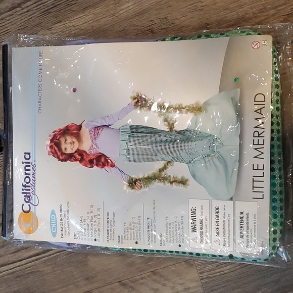 Little Mermaid Costume by California Costumes Size Large 10-12 - Picture 2 of 4